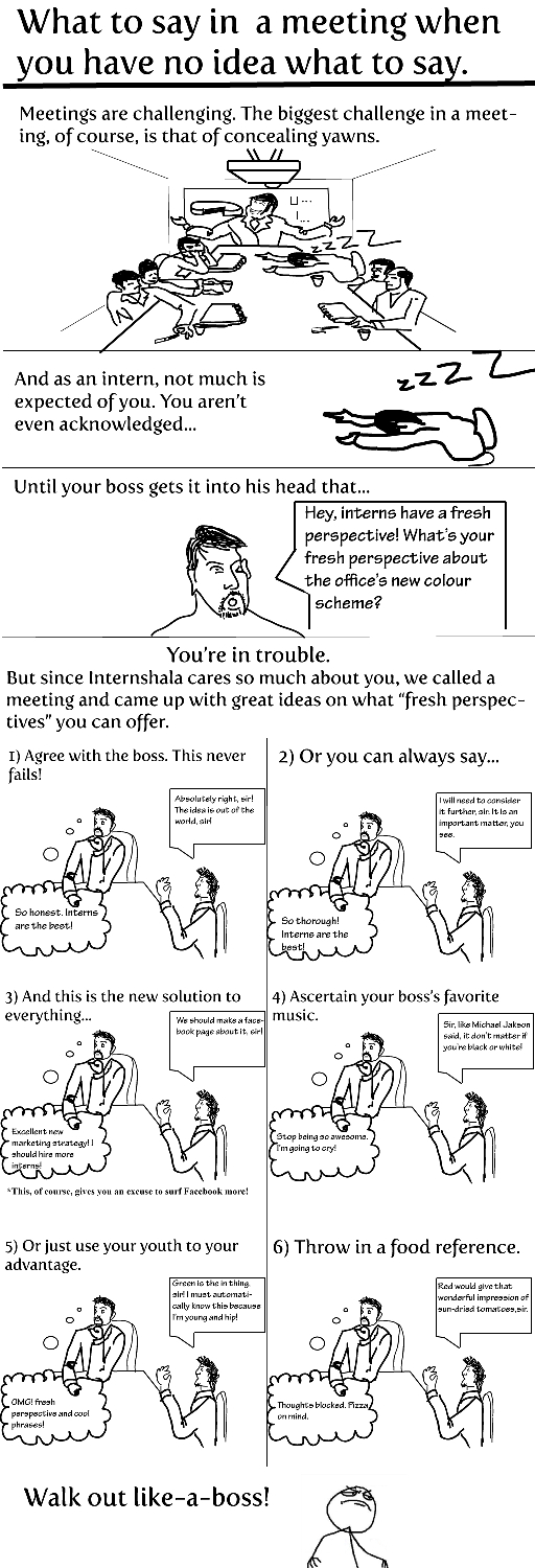 What to say in a meeting when you don’t know what to say